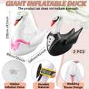 Hungdao 2 Pcs 4 ft Wedding Swan Floatie Inflatable Pool Floats Large Bride Groom Rubber Swan for Wedding Bridal Bachelorette Party Decoration Engagement Gifts (Not Include Wreath and Air Pump)