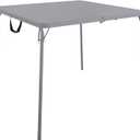 CoscoProducts COSCO XL 38.5" Half Card w/Handle Indoor & Outdoor, Portable, Wheelchair Accessible, Camping, Tailgating, & Crafting Folding Table, Gray, 1-Pack,Grey