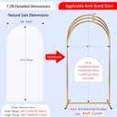 SoarDream 7.2FT Wedding Arch Cover White Spandex Fitted Balloon Arch Stand Covers Fitted for Backdrop Stand Fabric Stretchy Backdrop for Baby Shower Birthday Party Decorations