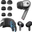 Premium Multi-Flange Eartips for Galaxy Buds3 Pro/Galaxy Buds4 Pro (Black, Mixed(SML))  Always Fits, Never Slips