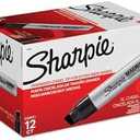 Sharpie Magnum Permanent Markers, Oversized Chisel Tip, Black, 12 Count - Office, Home, Teacher Supplies, Great for Poster Boards