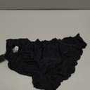 Tempt Me Women Twist Bikini Bottom Moderate High Cut Bathing Suit Bottoms Ruched Swimsuit Bottom (X-Large, Black 1)