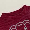 Toddler Baby Boy Girl Outfit Football Animal Embroidery Sweater Long Sleeve Cable Knit Pullover Sweaters Top