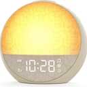 Sunrise Alarm Clock, White Noise Sound Machine with 30 Soothing Sounds, Dimmable Night Light, Natural Sunlight Lamp Gentle Wake Up Light for Bedrooms, Kids, Heavy Sleepers Adults, Baby, Ideal for Gift