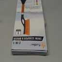 EcoNour 27" Aluminum Ice Scrapers for Car Windshield | Car Window Scraper and Snow Brush with Ergonomic Foam Grip Winter Accessories (Orange)