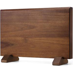 Magnetic Knife Block, Double-Sided Thick Acacia Wood Knife Holder Stand with Strong Magnets, Multifunctional Kitchen Knife Storage Organizer for Countertop