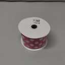 Polka Dot Wired Edge Ribbon (2.5", Hot Pink White) - 10 Yards : RG158811