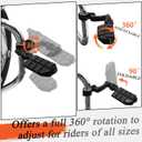 FOVPLUE Motorcycle Highway Footpegs,Highway Peg for Harley Touring Softail Dyna Sportster Honda Kawasaki Suzuki Yamaha Indian Victory w/ 25-35mm,1'',1.25'',1.3'' Engine Guards/Tubing,Gloss Black