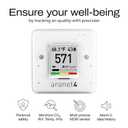SAF Aranet4 Home: Wireless Indoor Air Quality Monitor for Office or School (CO2, Temperature, Humidity and More) Portable, Battery Powered, E-Ink Screen, App for Configuration & Data History