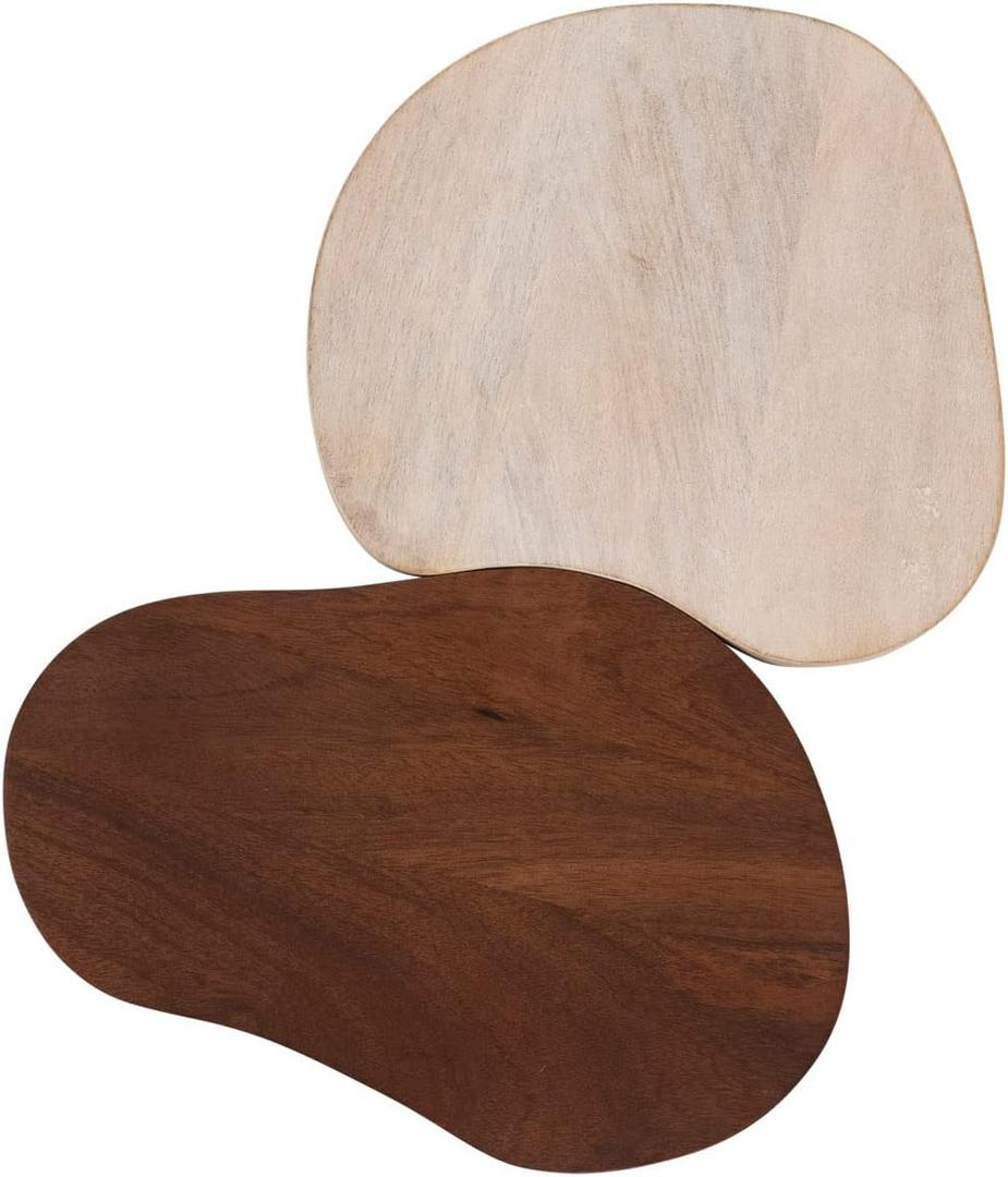 Bloomingville Mango Wood Organic Shaped Cheese/Cutting Boards, Set of 2
