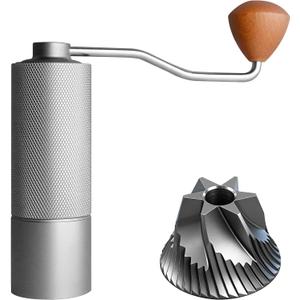 Manual Coffee Grinder, Adjustable Grinding Settings, Stainless Steel Burrs, Portable Hand-Cranked Coffee Grinder, For Espresso, Drip Filter, French Press Filter, Compact And Durable (white)