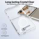 for Motorola Razr 2025 Case, Moto razr 2025 Case Compatible with Magsafe, Built-in 3-Ways Metal Kickstand & Strong Magnetic Ring, PC Back + TPU Bumper Protection Phone Cover (Clear)