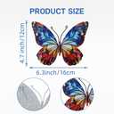dreamskip 4 Pcs Metal Butterfly Wall Decor Art, Colorful Butterflies Outdoor Wall Art, Hand Craft Outdoor Garden Decor For Fence, Patio, Yard Decoration