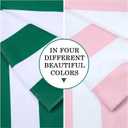 Peryiter 4 Pcs Pink and Green Cabana Striped Beach Towel 60x30 Inch Palm Beach Pool Towel Quick Dry Sand Resistant Microfiber Absorb Water for Summer Cabana Bachelorette Swimming Pool Party