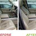 4PCS Driver & Passenger Bottom & Top Lean Back Perforated Leather Seat Covers Camel Tan#4C, 2C or 1C Compatible with Ford Expedition 2007 2008 2009 2010 2012 2013 2014
