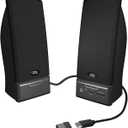 Cyber Acoustics CA-2014USB 2.0 Multimedia Desktop Computer Speakers, Compatible with USB C or A Devices, Adapter Included