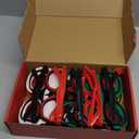 Max Fun 12Pcs Christmas Glasses Glitter Holiday Party Glasses Frames Christmas Decoration Accessories Costume Eyeglasses for Christmas Parties Holiday Favors (One Size Fits All)