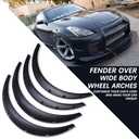 Universal 4pcs PP 2"/70mm Fender Flares Wide Body Kit Wheel Arches Compatible with Honda Civic Accord Ford Escape 2013-2022 Mazda MX5 Miata Toyota Tacoma