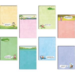 Eaasty 8 Pack Funny Memo Notepads Funny Golf Gifts Golf Notebook Sticky Note to Do List for Office Supplies, 8 Styles(Classic Style)