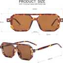 JOVAKIT Retro Aviator Sunglasses for Women Men Fashion Rectangle Sun Glasses Luxury Round Temples Designer UV400 Protection (Tortoise/Brown)
