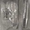 12 oz Clear Plastic Cups with Lids and Straws, Disposable Plastic Coffee Cups with Lids for Iced Coffee, Cold Beverages, Smoothies, Coffee Shops, TO-GO Drinking, Party, Christmas, 50 Sets