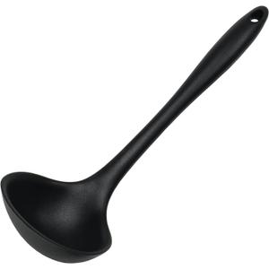 Chef Craft Premium Silicone Cooking Ladle, 11.25 inch, Black