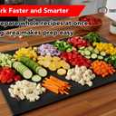 Thirteen Chefs 30x18 Extra Large Cutting Board for Fish, Meat, BBQ - 1/2 Inch Thick Black Plastic, Commercial Grade HDPP Poly with NSF Stamp, 10 pounds