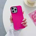 Designed for iPhone 16 Pro Case,Cute Fashion Polka Dot Aesthetics for Women Girls Soft TPU and Hard PC Protective Case Compatible with 16 Pro-Hot Pink