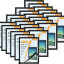 MaxGear Wall Mount Sign Holder 8.5 x 11, Self Adhesive Magnetic Display Picture Frames with Strong Magentic Border and Clear PVC, Document Poster Paper Wall Sign Holder for Home Office Store, 24 Pack