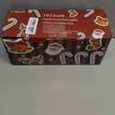 VCOKEN 10'' Christmas Candy Cane Pathway Markers Lights - Set of 10 Christmas Stakes Lights Outdoor Pathway Decorations, Connectable & Light Up Xmas Holiday Party Yard Art Indoor Outdoor Ornament (Red)