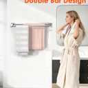 Alise Double Bath Towel Bars Towel Racks for Bathroom Lavatory,Wall Mount Towel Holder Heavy Duty SUS304 Stainless Steel Towel Hanger Towel Rail,Polished Chrome,28 Inch