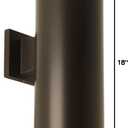 Progress Lighting 6-Inch Cylinder Outdoor Wall Sconce, 2-Light Modern Wall Mount Up and Down Lights, Interior and Exterior Lighting for Home or Porch, Aluminum Construction, Antique Bronze (P5642-20)