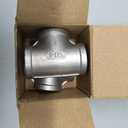 Beduan 1" Tee Female NPT T Shaped 3 Way Cast Pipe Fitting - Stainless Steel 304 (Pack of 2)