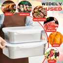 2 Pcs Large Stainless Steel Marinating Containers with Lids, Food Storage Containers for Refrigerator, Leak-proof & Stackable for Meal Prep, Meat(284oz/8.4l + 203oz/6l,No Handle)