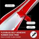 Cabinet Door Edge Protectors, 3/4" Self Adhesive Rubber Edge Guard, Protect Kitchen & Drawer Fronts, Edge Protectors for Drawers, Cabinets, Counter Tops, Desks and Shelves, White, 10Ft