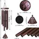 ZANIION Sympathy Memorial Gifts for Loss of Dad Wind Chimes 32", Bereavement Gift for Loss of Father, Windchimes in Memory of Dad Present, Condolence/Remembrance Present for Her/Him Wind Bell 32"
