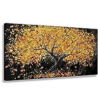 Canvas Wall Art Decor Artwork for Walls Black and Gold Wall Art Decor Tree
 20" x 40"