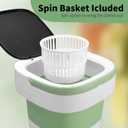 Portable Mini Washing Machine, 20L Upgraded Foldable Washer with Spin Basket, 3 Modes Deep Cleaning for Baby Clothes, Underwear & Socks, Perfect for Apartment, Dorm, Hotel, Travel & Camping