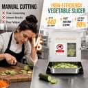 Electric Vegetable Slicer, 300W Conveyor Belt Cutter, 1-35mm Adjustable
440lb/h Output, Versatile Cutting for Long Vegetables & Leafy Greens, Restaurant & Home Use, Includes Stainless Steel Pan