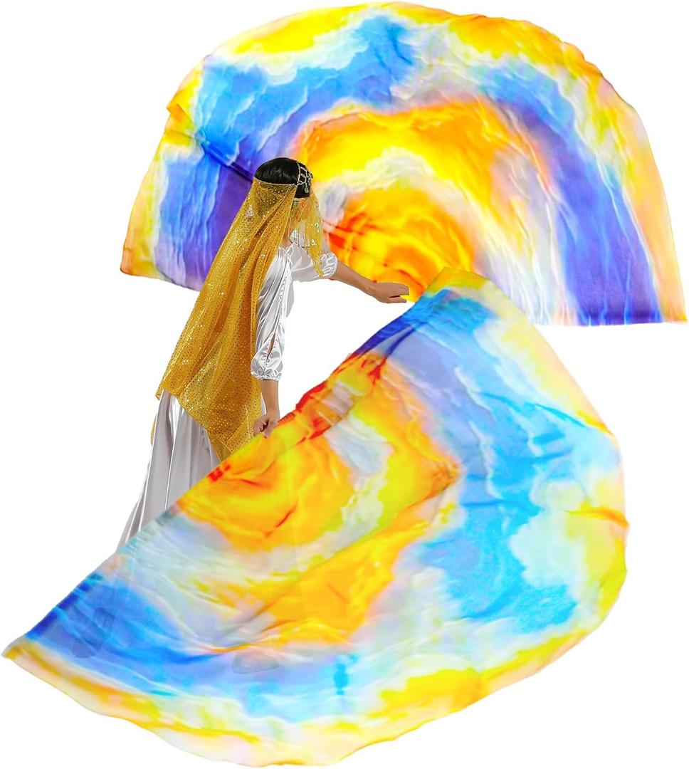 Worship Flags for Dance Church,Praise Dance Flags for Worship Set(2 Flags+ 2 Flexi Rods+1 Storage Bag) #SKM