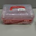 3 Layer Folding Storage Box, Plastic Dividing Storage Box Handled Art Supply Organizer Portable Folding Tackle Box with Handle for Sewing, Art Supplies, Medicine, Tools(Red)