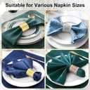 Polymer Material Reusable Napkin Band, Glue-Free Tear-Proof Water Resistant Oil-Proof Napkin Bands Set of 200(Assorted 4 Front Colors and Back Silver), 6 Adjustable Sizes Napkin Rings (A-009-hmix)