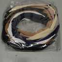 obeoby 8Pcs Headbands for Women, Fashion Knotted Headband Coffee Series Wide Hairband Hair Accessories Valentine Party Hair Accessories for Women Girls (Black, Brown, Navy Blue, Khaki, Gray, Pink, Beige, White)