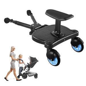 Universal Stroller Board with Detachable Seat,Stroller Glider Board Suitable for Most Brands of Strollers, Holds Children Up to 55 lbs (Blue)