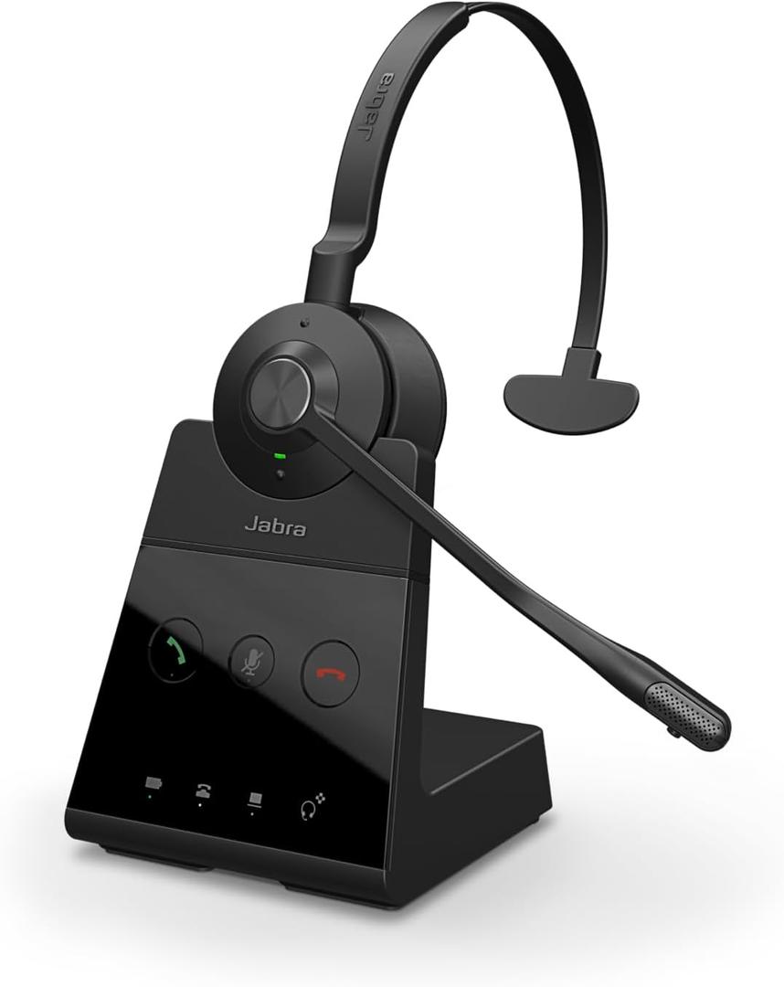 Jabra Engage 65 SE (Second Edition) Wireless Headset, Single-Ear Telephone Headset with Industry-Leading Wireless Performance, Advanced Noise-Cancelling Microphone, All Day Battery Life - Black