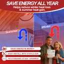 Attic Stairway Insulation Cover, Premium Energy Saving Attic Door Tent for Pull Down Stairs with Heavy-Duty Zipper, Fits 25" x 54" Opening, Easy Staple-On Install