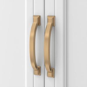 Asidrama 10 Pack 4 Inch(102mm) Champagne Bronze Kitchen Cabinet Handles, Brushed Brass Cabinet Pulls Gold Kitchen Cabinet Hardware for Cupboard Drawer Pulls