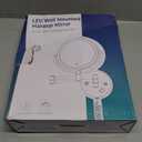 Wall Mounted Makeup Mirror with Lights, 30X/1X Double-Sided Magnifying, Plug-in Lighted Vanity Mirror with 3 Color Modes, Dimmable Brightness, 360° Swivel Extendable Arm for Bathroom & Grooming