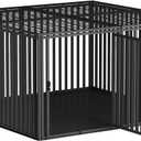 Extra Large Steel Tube Dog Crate with Mat Base, 48"x48"x28" Heavy Dog Crates for Large Dogs, Big Dog Cage, Dog Kennel, Puppy Dog Playpen with Top, Pet Cage, Indoor Outdoor, XXL