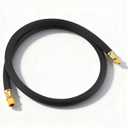 Lichamp HVAC Vacuum Hose, 1/2" Heavy Duty Charge Hose, 6 ft, Faster HVAC Evacuation and Recovery, Black